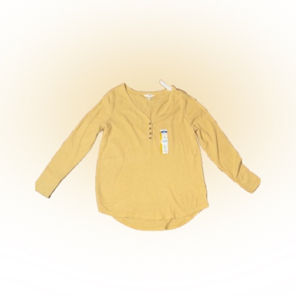Yellow Button-Front Sweater